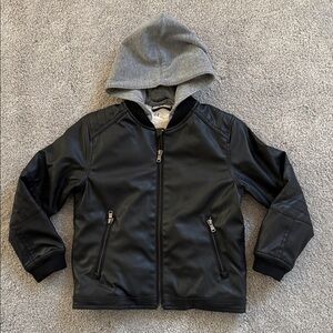 H&M Gray and Black Hooded Jacket